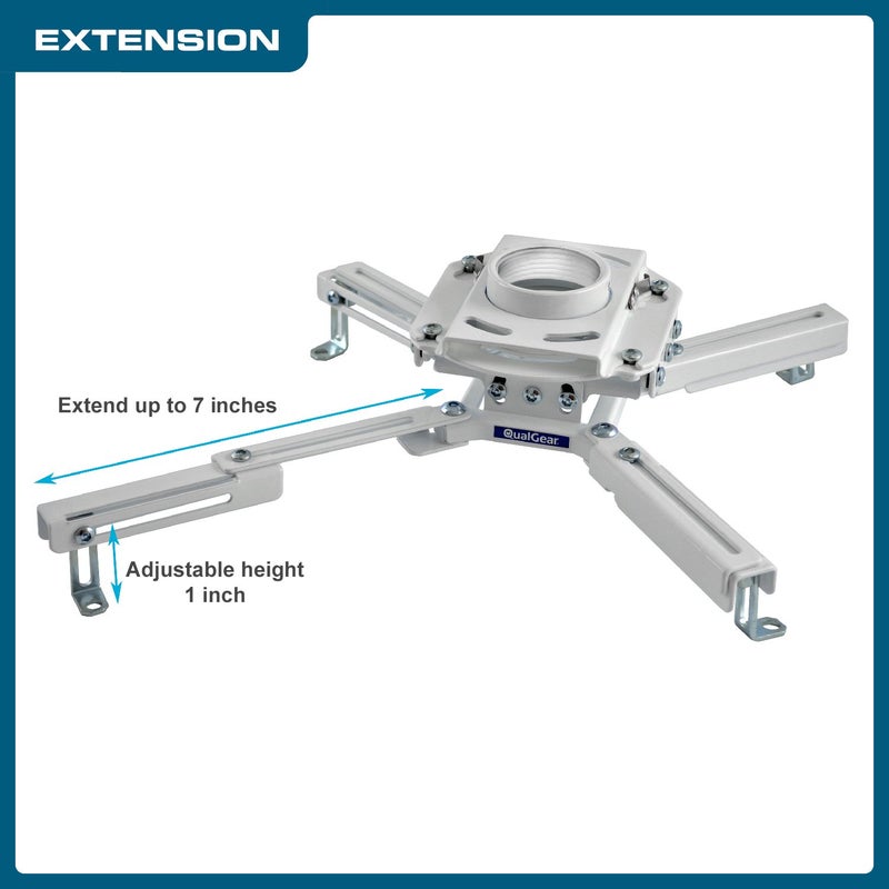 QualGear Pro-AV QG-KIT-VA-3IN-W Projector Mount Kit Accessory Vaulted Ceiling Adapter, 3" 1.5", White - Image 3